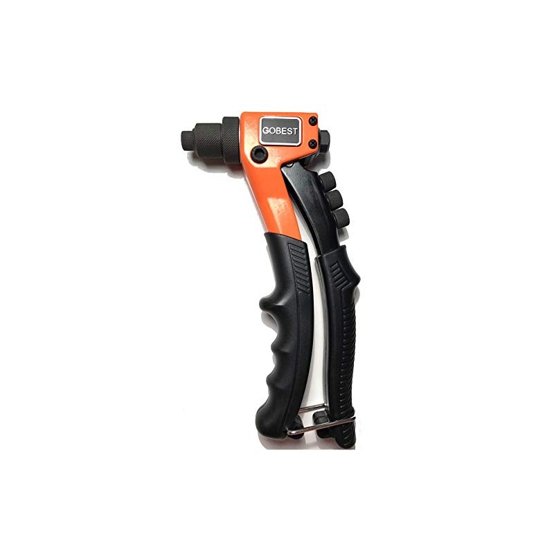 GOBEST Short Hand Riveter pop Rivet Gun 200 mm, 2.4-4.8