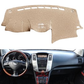 Fcovergurus Dash Cover Mat Custom Fit for 2004-2006 Lexus RX330,2007-2009 RX350, 2006-2008 RX400h, Dashboard Cover Pad Carpet Protector (Beige) F82