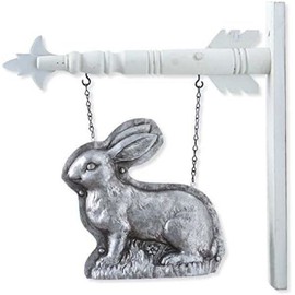 K&K Interiors 20295A 10 Inch Silver Resin Embossed Bunny Arrow Replacement