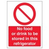 V Safety No Food Or Drink In Refrigerator - Portrait