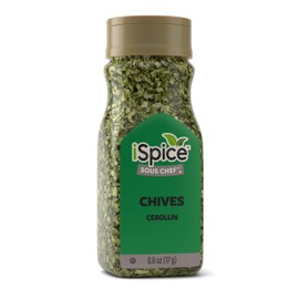 iSpice PREMIUM FRAGRANT CHOPPED CHIVES | Pure and Fresh, Aromatic |Essential Kitchen Herbs |0.60 oz (17g)
