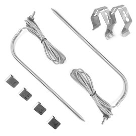 Replacement Meat Temperature Probes/Thermometer Sensor for Pit Boss Pellet Grills and Smokers, 2 Packs, Bundled with 2 Probe Clips and 4 Metal Numbered Tags