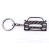 BlackStuff Carbon Fiber Keychain Keyring Ring Holder Compatible with Mustang