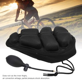 Universal 3D Bike Seat Cover, Soft Comfortable Inflatable Bike Seat Cushion, Breathable Shock Absorbing Replacement Bike Saddle Cover for Bicycles, Mountain Bike, Road Bike, Exercise Bike
