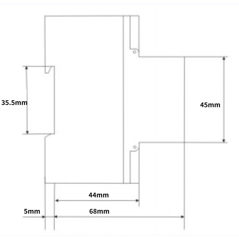 Walfront - KWh Meter Medidor eléctrico, monofásico 4P LED Din