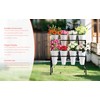 Zhongma Flower Bar Stand Display shelf with White Buckets for
