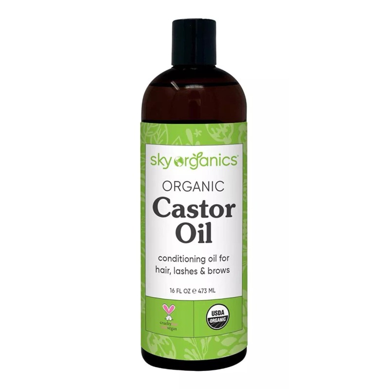 Sky Organics Aceite Castor Prensado Frio Kate Blanc 473ml Pestañas
