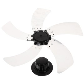 MAGICLULU Round Bore Fan Blade 5 Leaves Replacement Electric Fan Leaves 18 Inch Metal Fan Blades Replacement with Nut Cover Pedestal Fan Table Fanner Replacement Part for Home