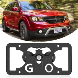 No Drill Front License Frame Compatible with Dodge Journey 2014-2020 Anti-Theft License Plate Grille Mount Holder Car Tag Covers Rust-Proof, Rattle-Proof Car Accessories