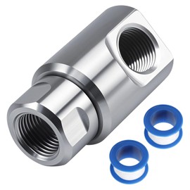 RUHUALIFE Upgraded 1/2"NPT High-Pressure Stainless Steel Swivel Joint for Hose Reels – Heavy-Duty, Leak-Proof, with Grease Fitting & Smooth Ball Bearing Rotation