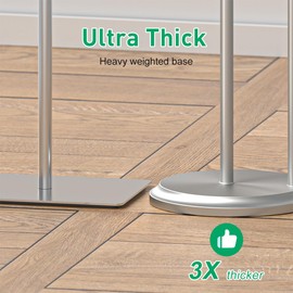 Freestanding Toilet Paper Holder with Shelf and Reserve for Small Bathroom Storage, Holds 5 Mega Rolls/Phone/Wipes Nickel