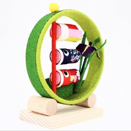 Maruzen Seasonal Ornament Saijiki Tango Seasonal Circle Decoration Koinobori Approx. 4.3 x 3.5 x 1.8 inches (11 x 9 x 4.5 cm)