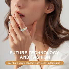 HPLSZCN Smart Ring, Smart Rings for Women - Fitness Ring Men's Wearable for Sleep, Heart Rate and Fitness Tracking - Compatible with iOS/Android - Determine Your Size Before Purchase (7# 17.3 mm)