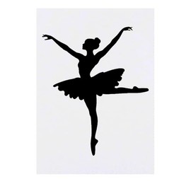 'Ballerina Silhouette' Temporary Tattoo - Water Resistant, Skin-Safe, Non-Toxic Transfer (TO00083641)