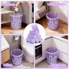4 Gallon 400PCS Lavender Scented Drawstring Trash Bags,Floral Printed Design,Thick