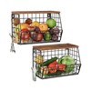 CHOEZON 2-Tier Fruit Basket for Kitchen, Stackable Hanging Basket Wire
