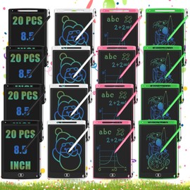 Toy LCD Writing Tablet for Kids Drawing Tablets 8.5" Upgraded 20 Pack Drawing Pad Toddler Doodle Board for Kids Learning Drawing Board Writing Tablet Bulk for Party Class 3+ Years Old