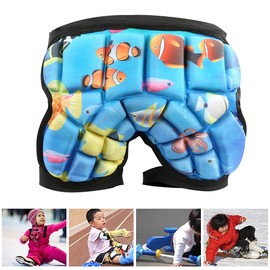 BORDSTRACT Children's Padded Shorts, Children's Hip Protection Padding Shorts, Protective Equipment for Children Snowboarding, Skating, Skiing, Cycling (Blue)