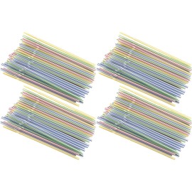 Home Smart 800-Count Disposable Flexible Bending Multi-Colored Drinking 8" Straws (800 Straws)