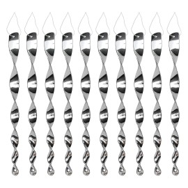 Tapix Bird Repellent Reflective Scare Rods Hanging Spiral 11 Inch (10 Pack)