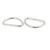 sourcing map 10pcs Luggage Bag D Shaped Loop Ring Buckle