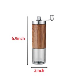 Fsocpen Manual Coffee Grinder,Stainless Steel Manual Coffee Bean Grinder, Adjustable Settings for Espresso to Coarse Coffee, for Office, Home, Camping