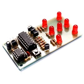 circuit electronic dice, 7 led
