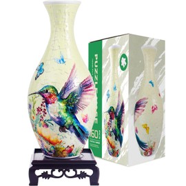 3D Puzzle Vase,160 Pieces 3D Puzzle Vase for Flowers,Unique Adult Crafts and Art,Great Gift for Women, Mother’Day Gifts, 3D DIY House Warming Gift for Flower Arrangements and Home Decor