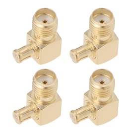 EMSea 4 Piece Adapter SMA Female to MCX Male DAB Antenna 90° Converter Adapter DAB RF Coaxial Antenna Connector for 3G 4G LTE WiFi WiFi Wireless GPS System