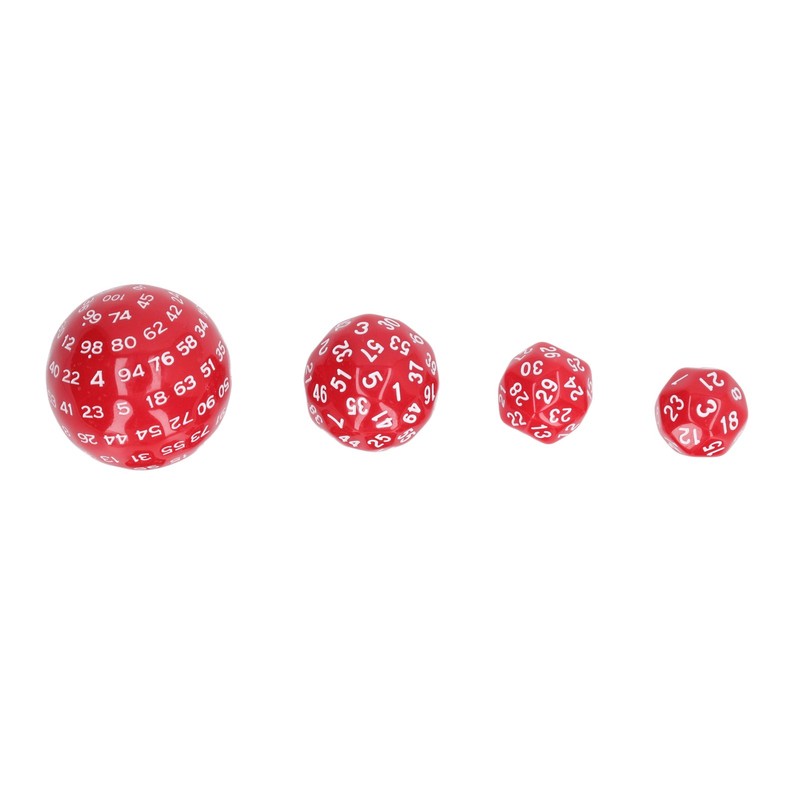 15pcs Complete Polyhedral Dice Set Acrylic D3 to D100 Spherical