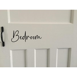 Home Door Sign Stickers - Bedroom Décor - Bathroom Door Sign - Toilet - Kitchen - Living Room - Labels & Signs (Bedroom)