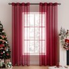 MIULEE 2 Panels Sheer Window Curtains Elegant Window Voile Panels