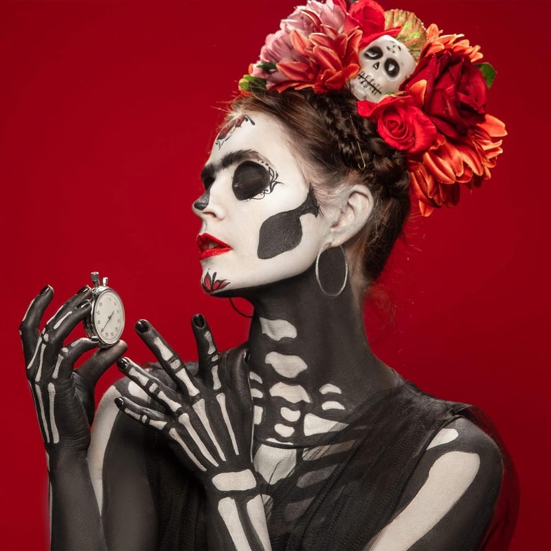 Pintura Facial de Halloween en Barra, Maquillaje Halloween de Cara