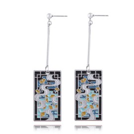 Anime Muichiro Hanafuda Earrings - Accessories for Kimetsu No Yaiba Cosplay