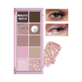 PEACH C Seasonal Blending Eyeshadow Palette | Eye-Catching Eye Palette Makeup Hues for Everyday Use| Multi-Functional Eye Shadow Palette Makeup Shades| Lasting Makeup Eyeshadow MAUVE WAVE 0.43 fl oz