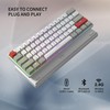 Newmen GM610 60% Wireless Mechanical Keyboard,Wired/Bluetooth/2.4G RGB Backlit,61 Anti-Ghosting Keys,Programmable,Hot-Swappable
