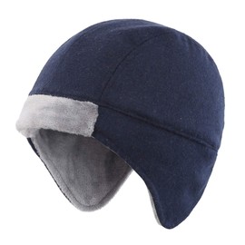 Connectyle - Gorro térmico con Forro Polar para Hombre, diseño de Calavera, Marino, Large