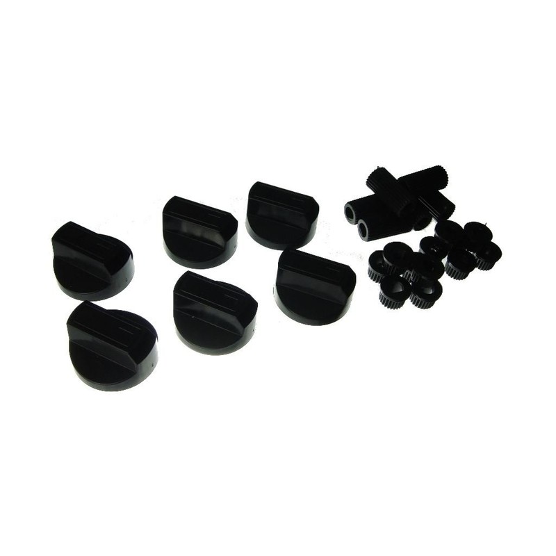 Ufixt Universal Black Control Knobs for Ovens, Cookers and Hobs