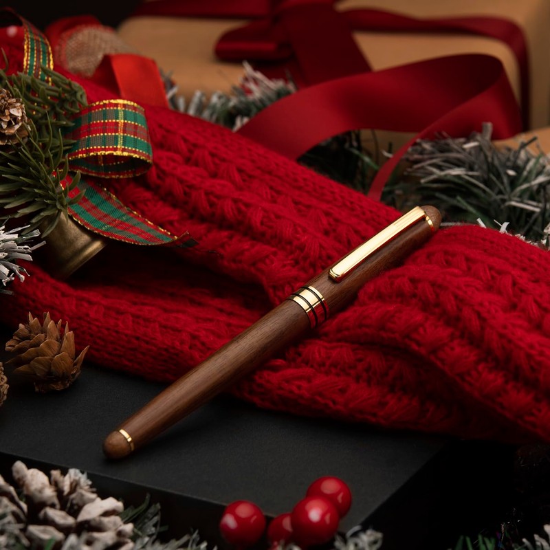 BEILUNER Luxury Walnut Ballpoint Pen Writing Set - Elegant Fancy