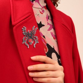 KristLand Broche de araña vintage colorido con cristales de imitación de insectos, ramillete de araña grande para solapa de cumpleaños, regalo de fiesta, Cristales,