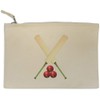 'Cricket Bats and Balls' Canvas Clutch Bag/Accessory Case (CL00041574)