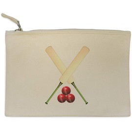 'Cricket Bats and Balls' Canvas Clutch Bag/Accessory Case (CL00041574)
