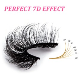 False Eyelashes, 10 Pairs, 7D Artificial Eyelashes Set, Natural Look, Reusable, Dramatic Eyelashes, Handmade Mink Eyelashes (7D21)