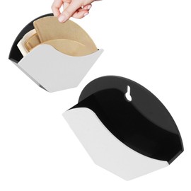 Coffee Filter Holder, Hanging Coffee Filter Dispenser Wall Mounted Coffee Cone Filter Container Coffee Accessories