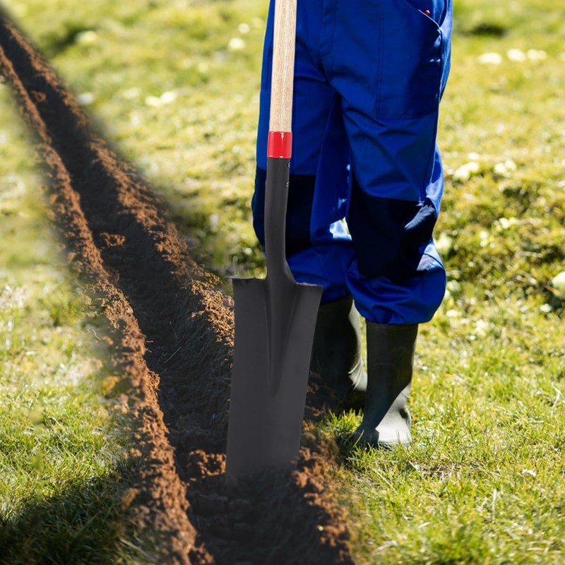 Nohovu Spade Shovel for Digging, Heavy Duty Shovel with D-Handle,