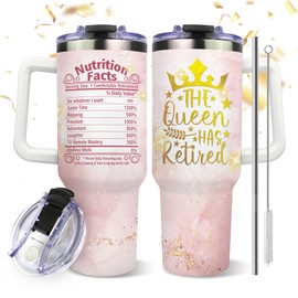 Retirement Gift for Woman - Funny Retirement Gifts for Women 2025 - Retirement Mug, Goodbye Farewell Going Away Gift for Coworker Nurse Teacher - Retired Gifts for Women, 40 Oz Stainless Steel Tumbler