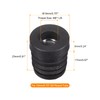 Sourcing Map 8Pcs M8 Threaded Plastic Black Tube End Cap