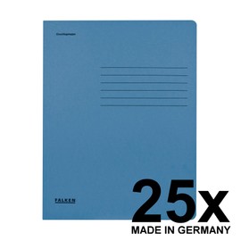Original Falken 25-pack envelope folder. Made in Germany. Made of recycled cardboard with 3 inner flaps for DIN A4 blue Juris folder Document folder Storage folder.