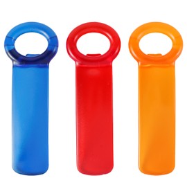 3Pcs Jar Opener Manual Jar Key with Ergonomic Handle Mini Portable Can Lid Opener Tool Reusable Easy Grip Jar Lid Opener for Elders Children Women Weak Hands 14x5x2.8cm //(Red+Blue+Orange)