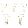 50pcs Heart Pen Clips Plated Metal Pen Holder Clips Small